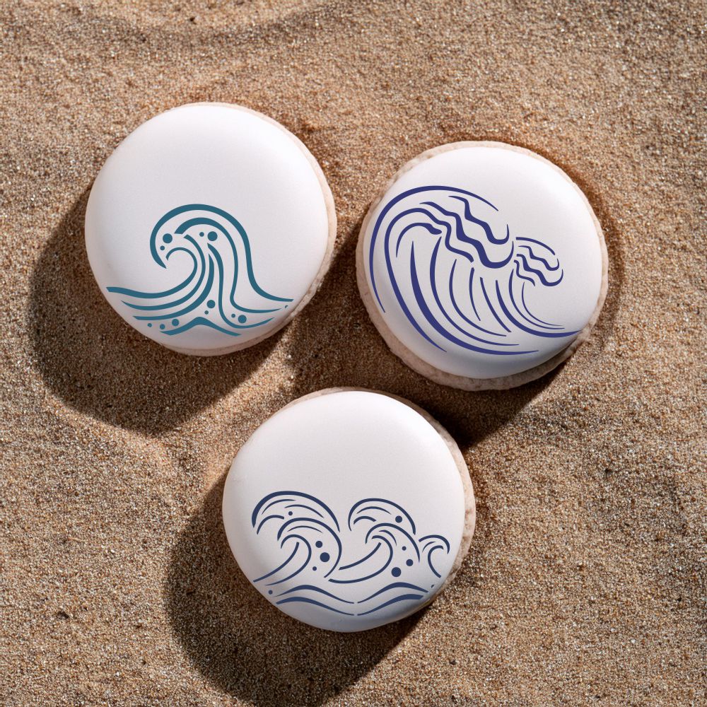 Ocean Waves Cookie Stencil