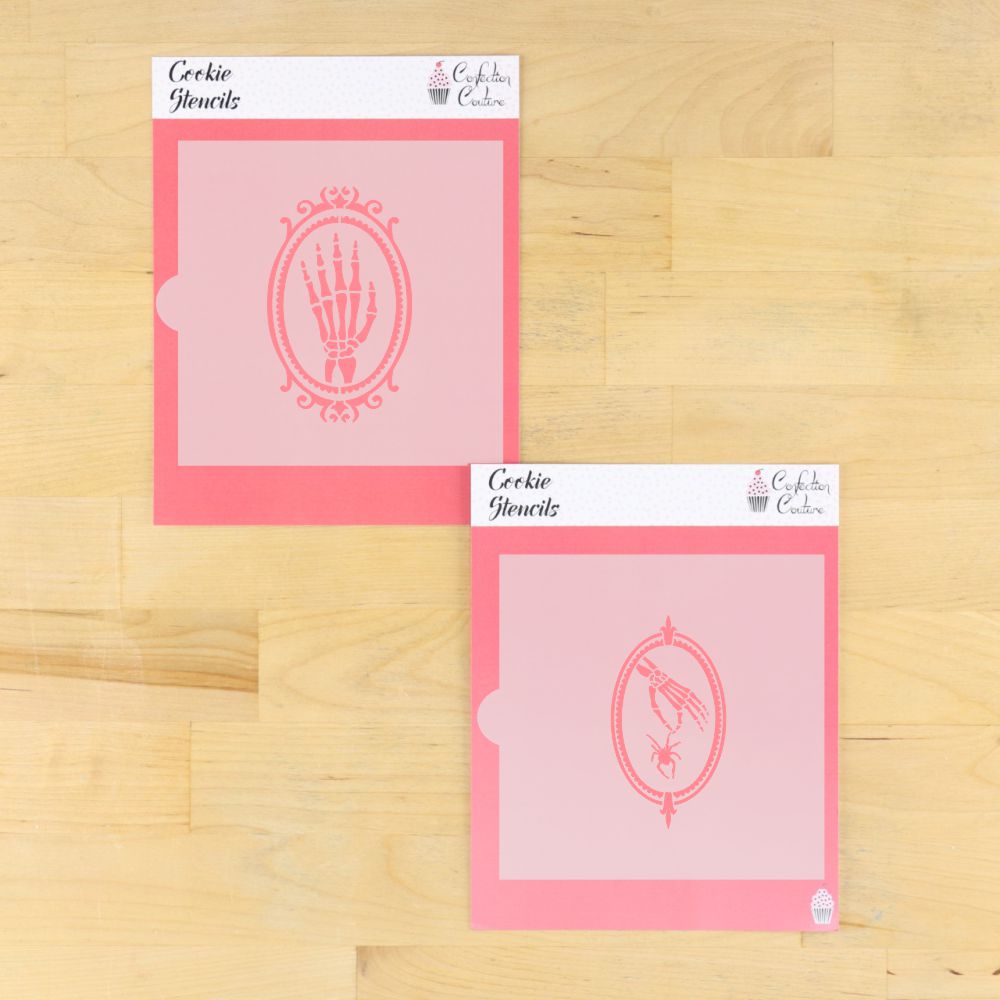 Gothic Skeleton Hands Cookie Stencil Set