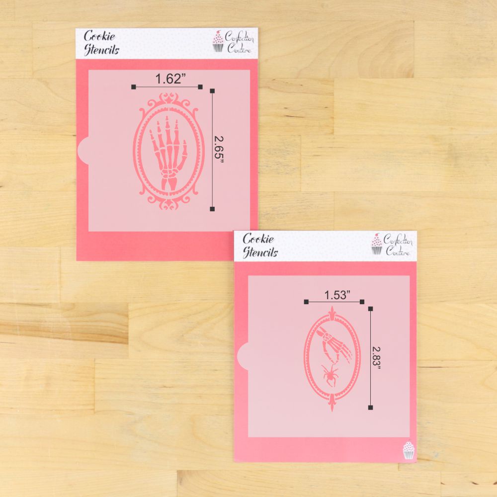 Gothic Skeleton Hands Cookie Stencil Set