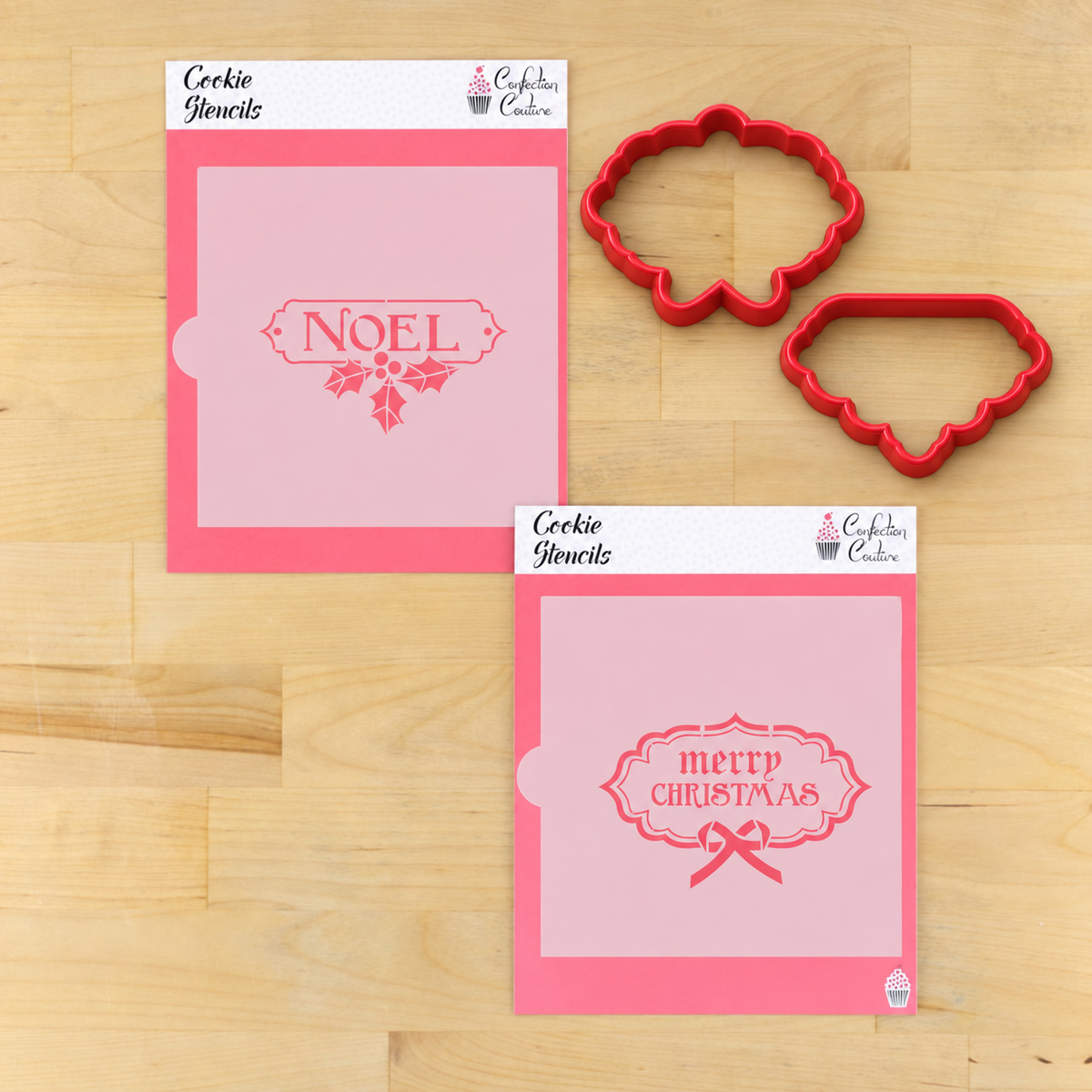 Vintage Christmas Tag Cookie Stencils