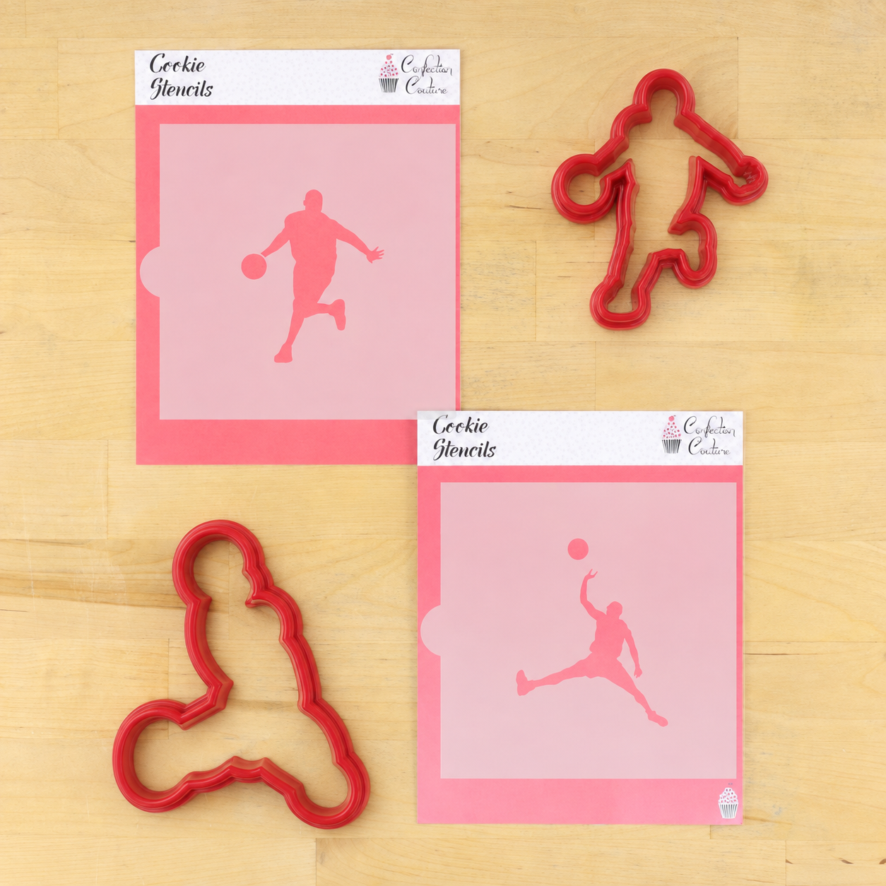 Basketball Player Cookie Stencils