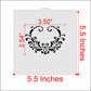 Heart Oval Cookie Stencil Measurements