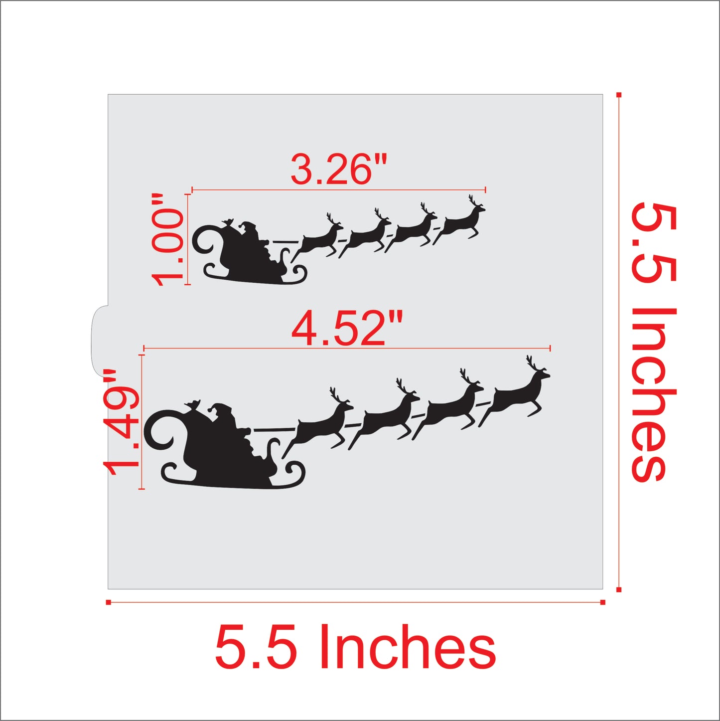 Santa's Sleigh Cookie Stencil by Designer Stencils