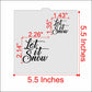 Let It Snow Cookie Stencil Duo by Designer Stencils Measurements