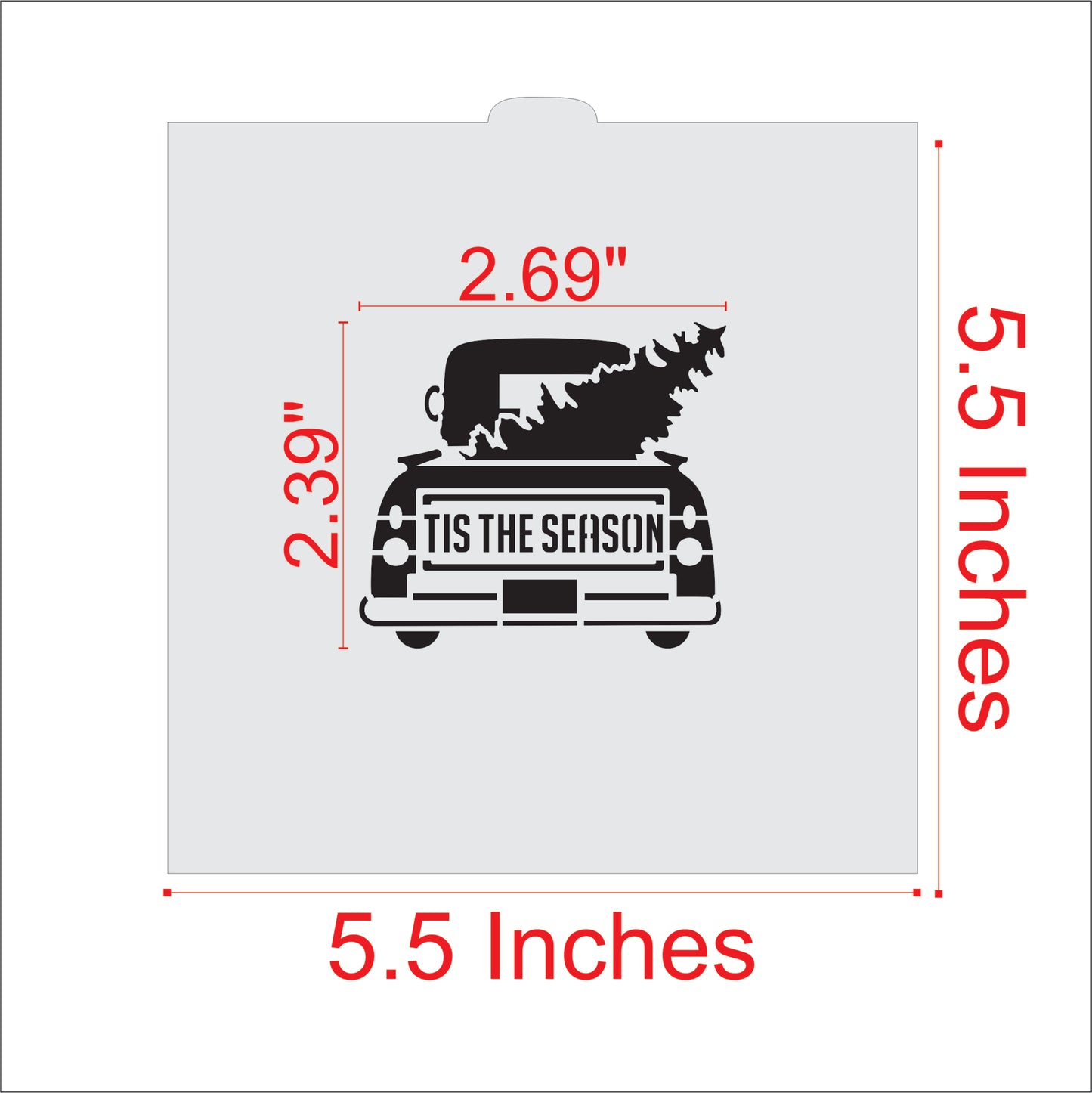 Tis The Season Vintage Truck Cookie Stencil by Designer Stencil