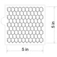 Measurements of the Chicken Wire Cookie Stencil by Designer Stencils
