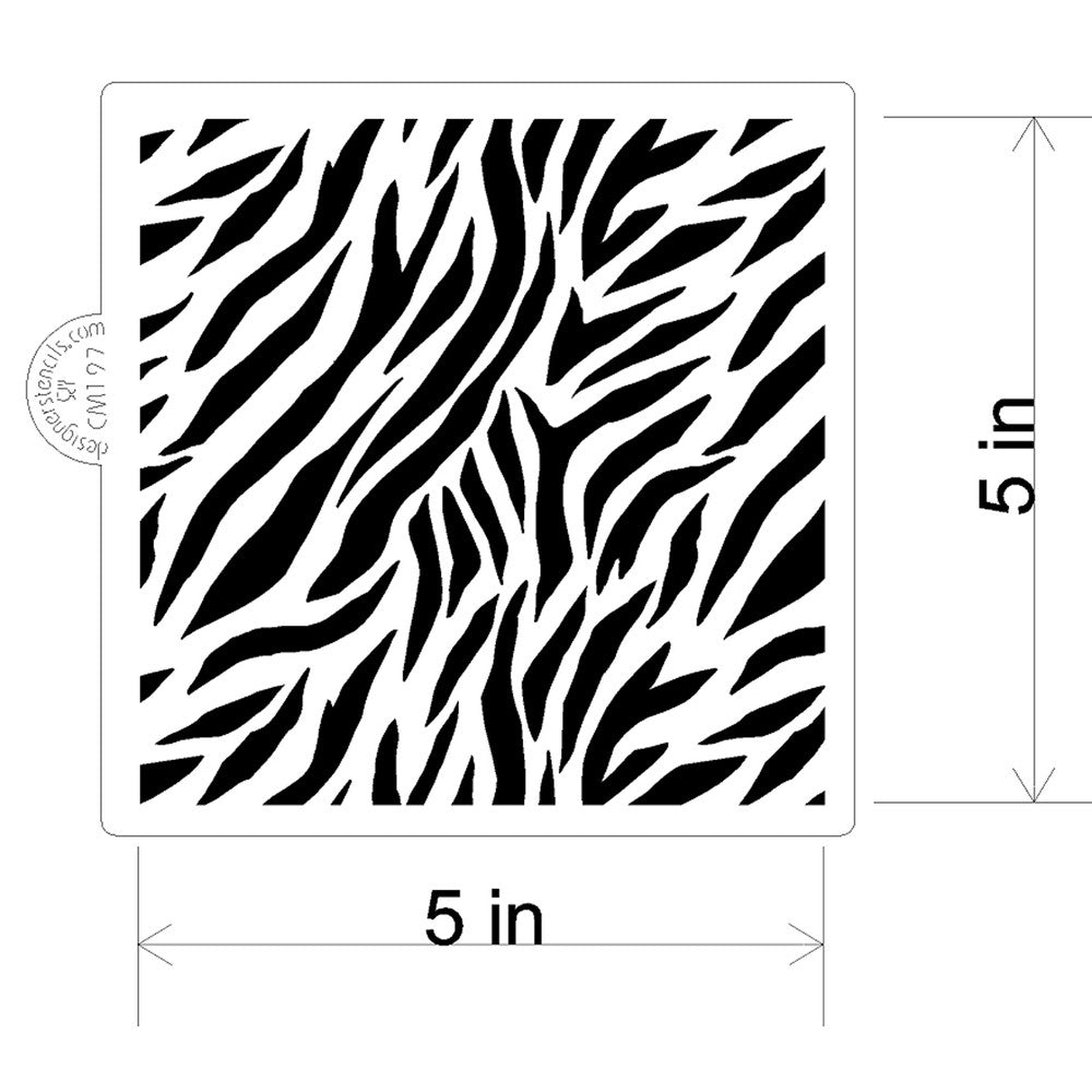 Zebra Skin Cookie Stencil by Designer Stencils