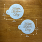 Script Happy Mother's and Father's Day Cake Stencil Set by Designer Stencils