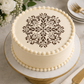 French Medallion 1 Cake Stencil Top by Designer Stencils