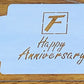 Flemings Steak House - 4 Copies  - You Choose Your Stencil Saying - Happy Anniversary