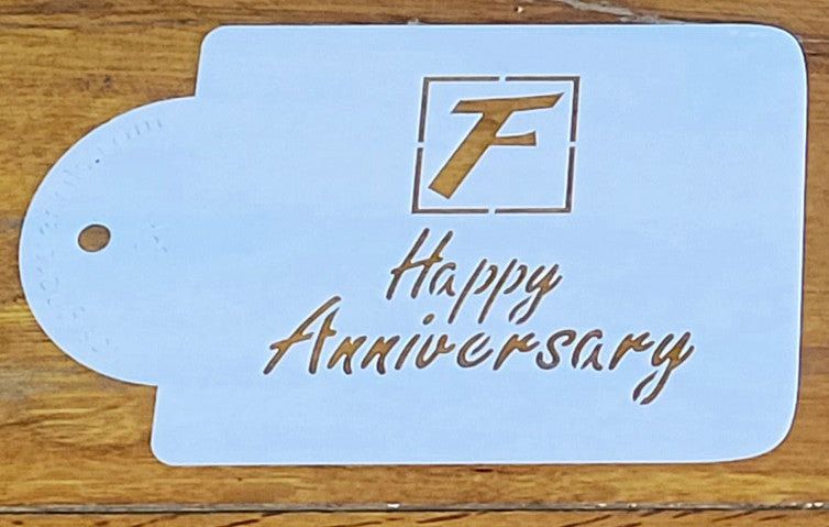 Flemings Steak House - 4 Copies  - You Choose Your Stencil Saying - Happy Anniversary