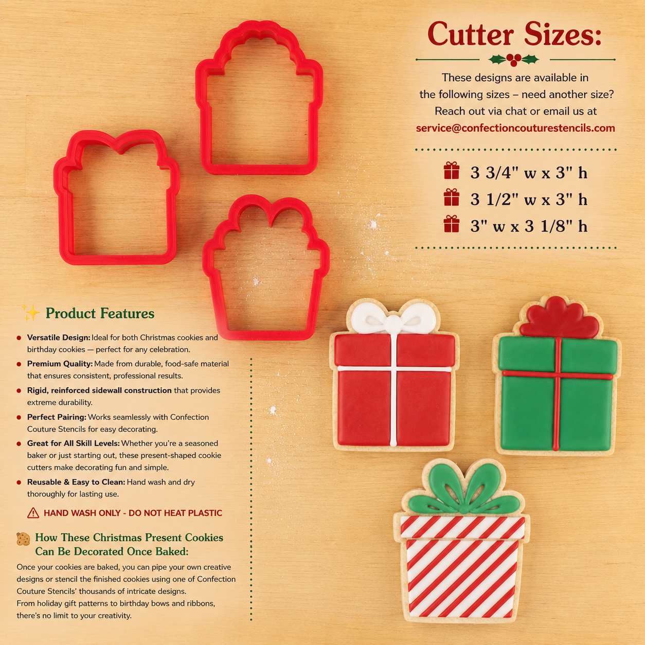 Christmas Present Cookie Cutters