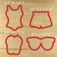 Beach and pool party cookie cutter set dimensions and sizing guide