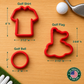 Dimensions for the Golf Cookie Cutter Set 