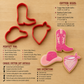 Dimensions and product details for the Cowgirl Cookie Cutter Set