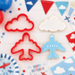 Airplane and Cloud Cookie Cutter Set