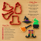 Dimensions and Highlights for the Witch Cookie Cutter Set