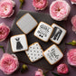 Stenciled cookies for the Wedding Party