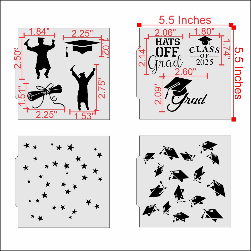 Graduation Cookie Stencil Value Bundle