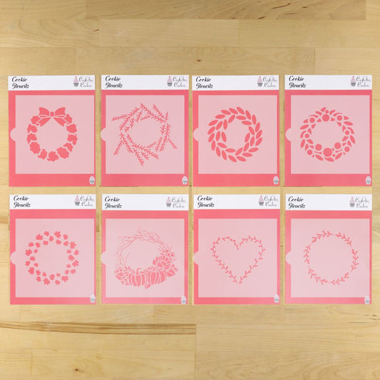 Assorted Wreaths Cookie Stencil Value Bundle