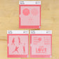 Women's basketball cookie stencils bundle featuring designs for themed cookies and parties.