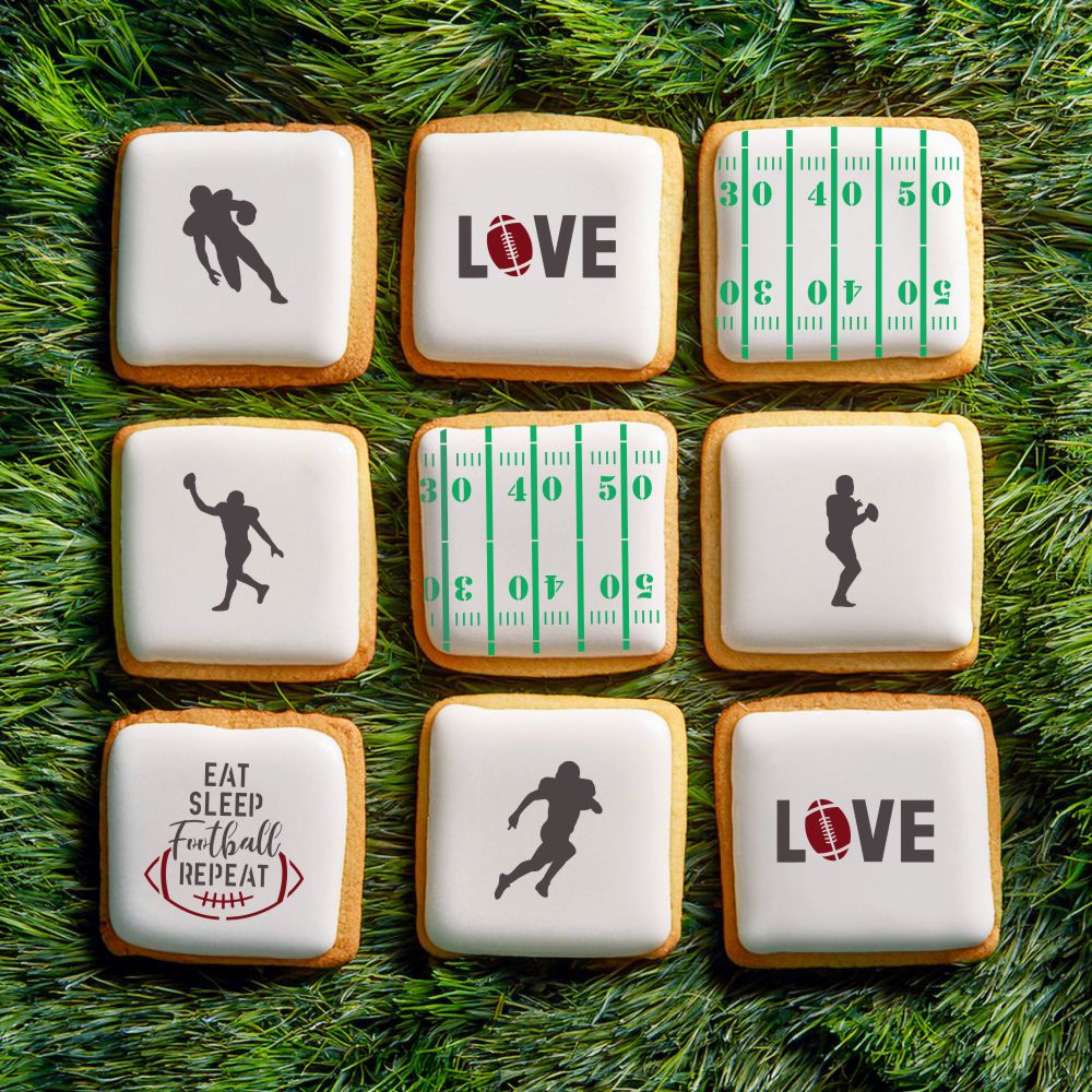 Football Cookie Stencil Bundle