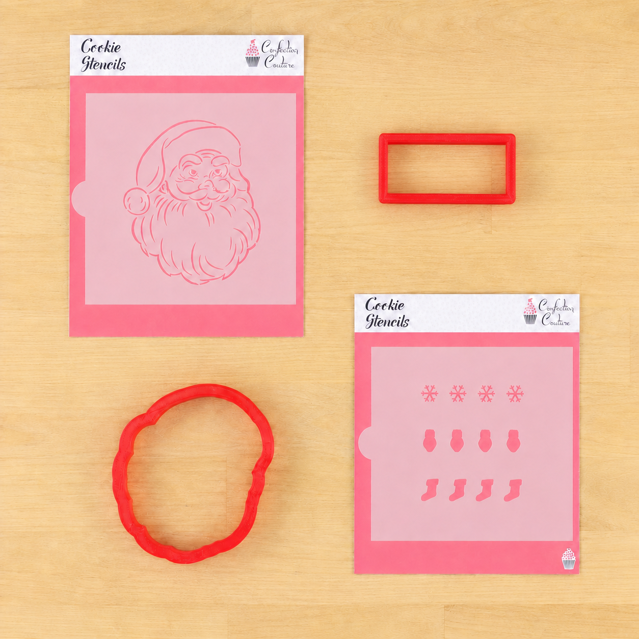 Santa Claus Paint Your Own Cookie Stencil