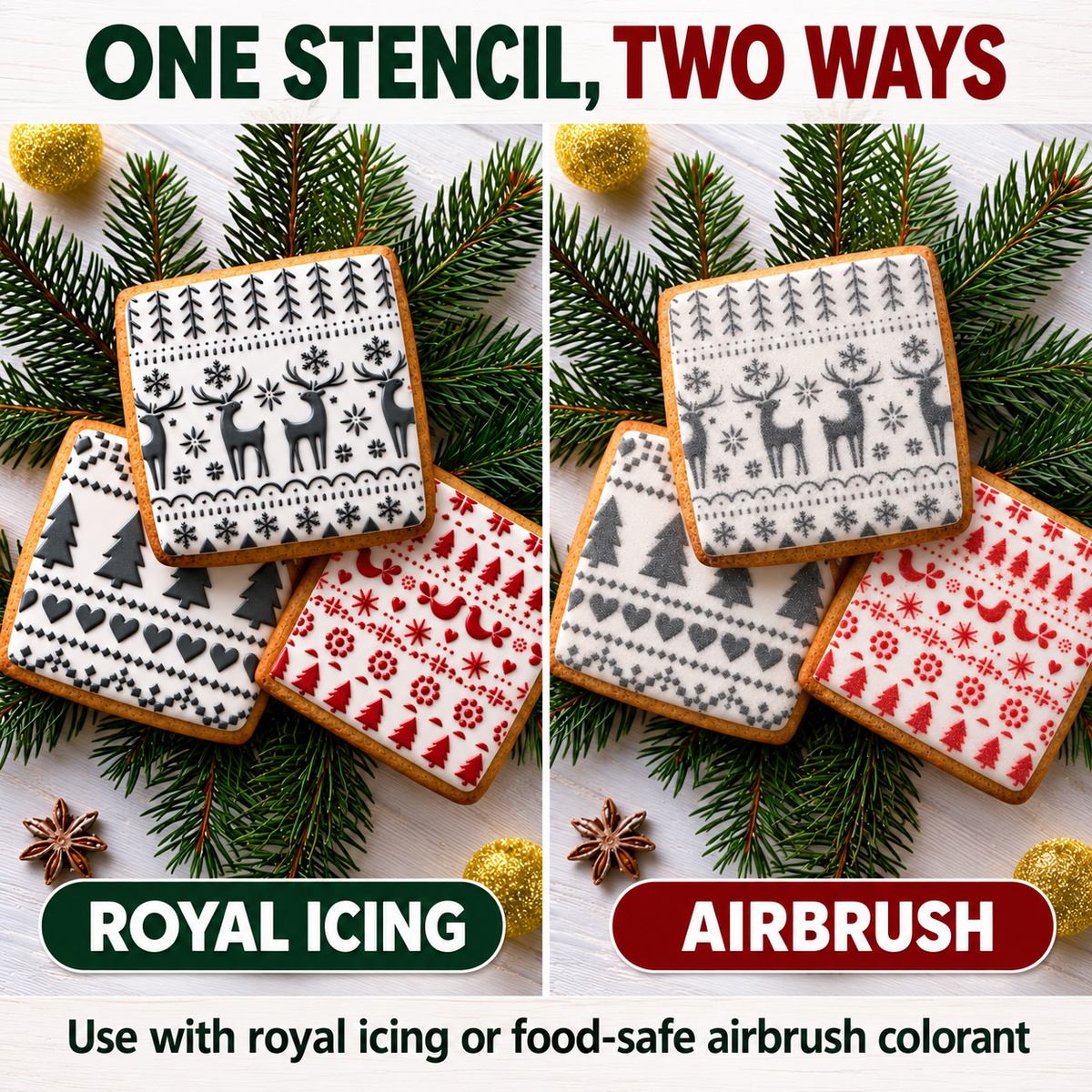 Fair Isle Backgrounds Cookie Stencil Value Bundle