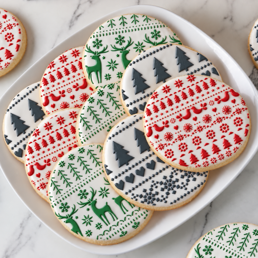Fair Isle Backgrounds Cookie Stencil Value Bundle