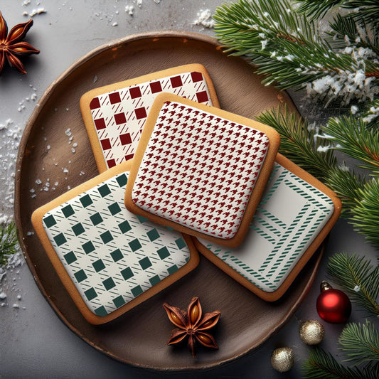 Holiday Checks and Plaids Cookie Stencil Value Bundle