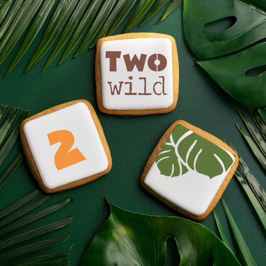 Two Wild Birthday Party Cookies