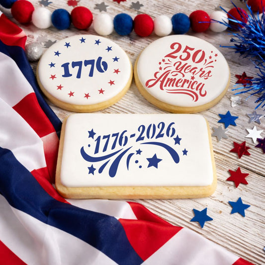 America 250th Anniversary Cookie Stencil Kit