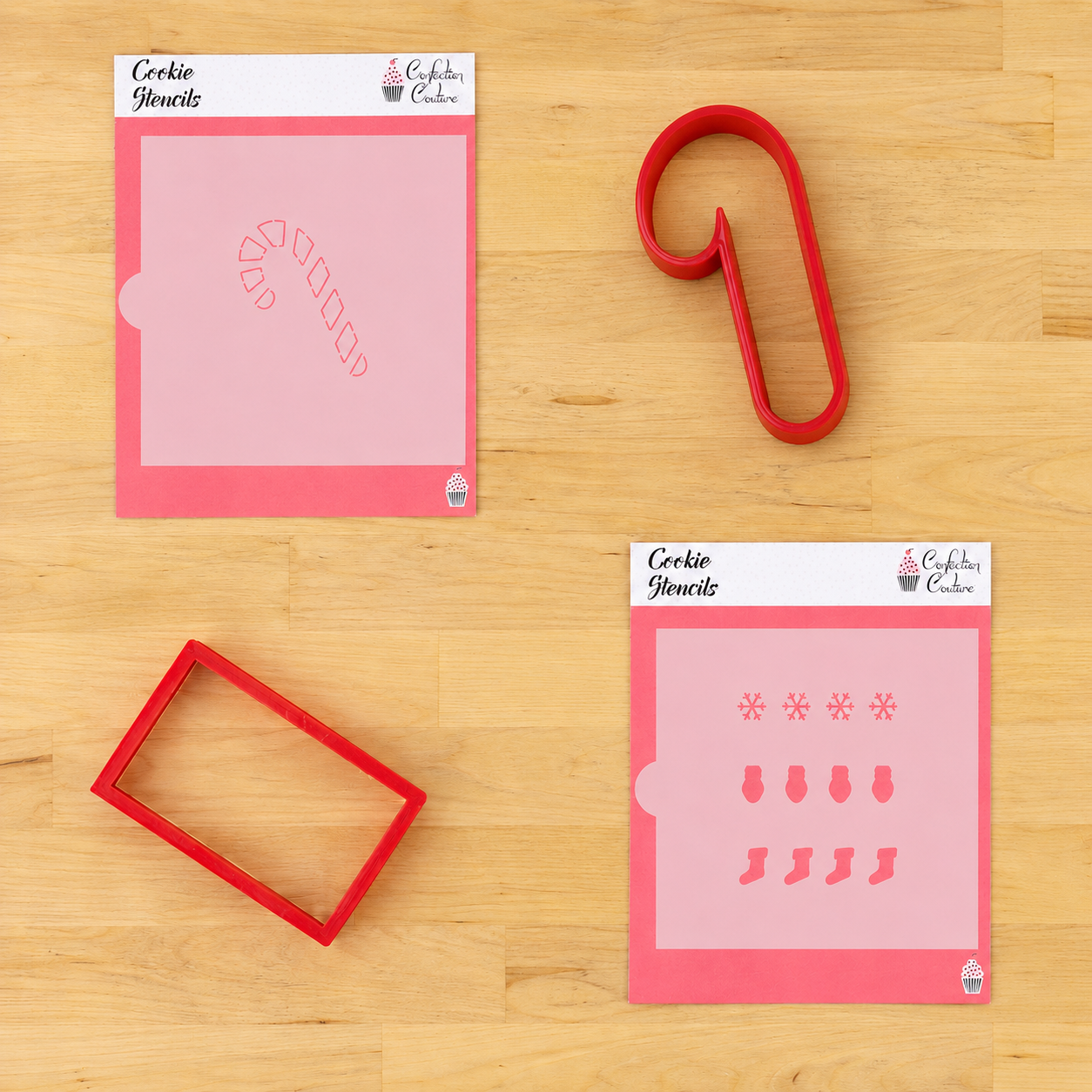 Candy Cane Paint Your Own Cookie Stencil