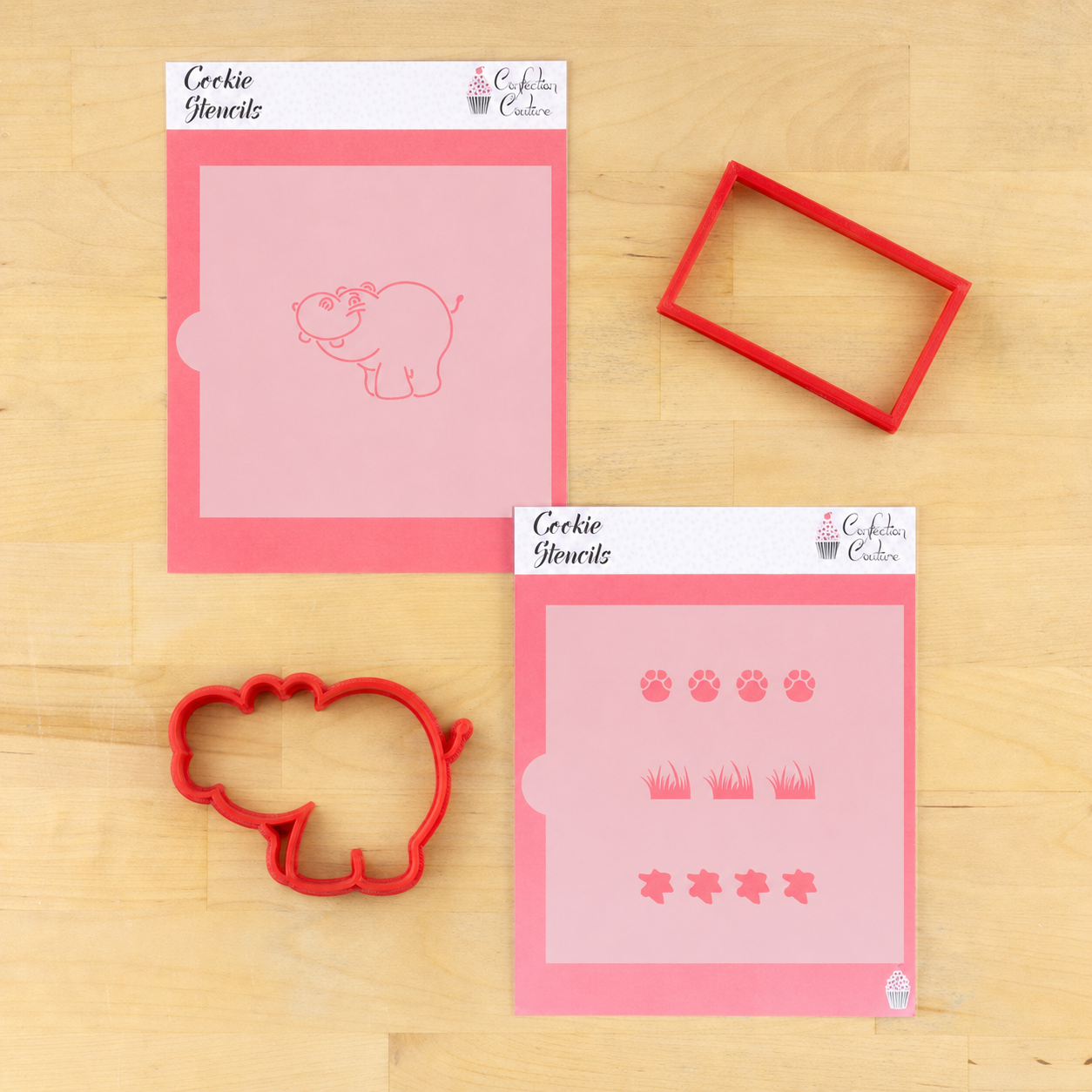 Hippo Paint Your Own Cookie Stencil