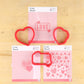  Valentine Hearts Cookie Stencil Bundle With Matching Cookie Cutters