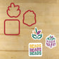 Mardi Gras Cookie Stencil Set with Mardi Gras Cookie Cutters