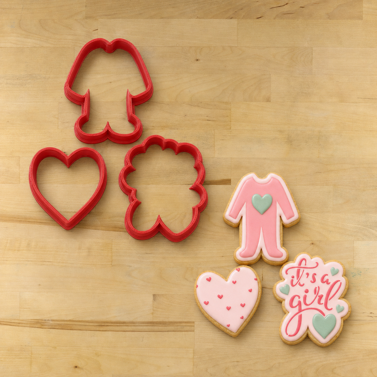It's A Girl Cookie Stencil Bundle