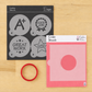 School Days Round Cookie Stencil Set by Designer Stencils