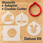 Silly Santa Round Cookie Stencil Set by Designer Stencils