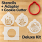 Seasons Greetings Round Cookie Stencil Set by Designer Stencils