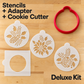 Forever Green Ornaments Round Cookie Stencil Set by Designer Stencils