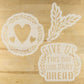 Give Us This Day Bread Stencil Set on a wooden background