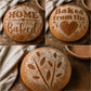 Flour dusted sourdough loaf using Home Baked bread stencil