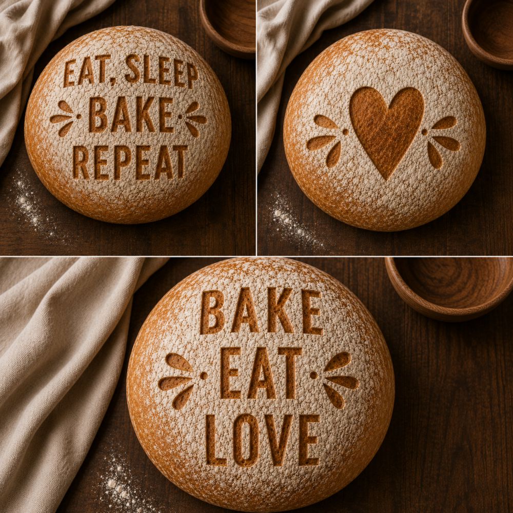Bake Eat Love Bread Stencil Set