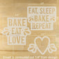 Bake Eat Love Bread Stencil Set