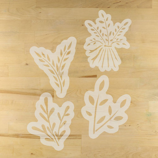 Wheat Stalk reusable bread stencil set for artisan baking