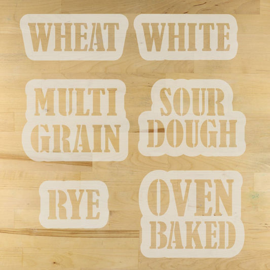 Bread Label reusable bread stencil set for artisan baking