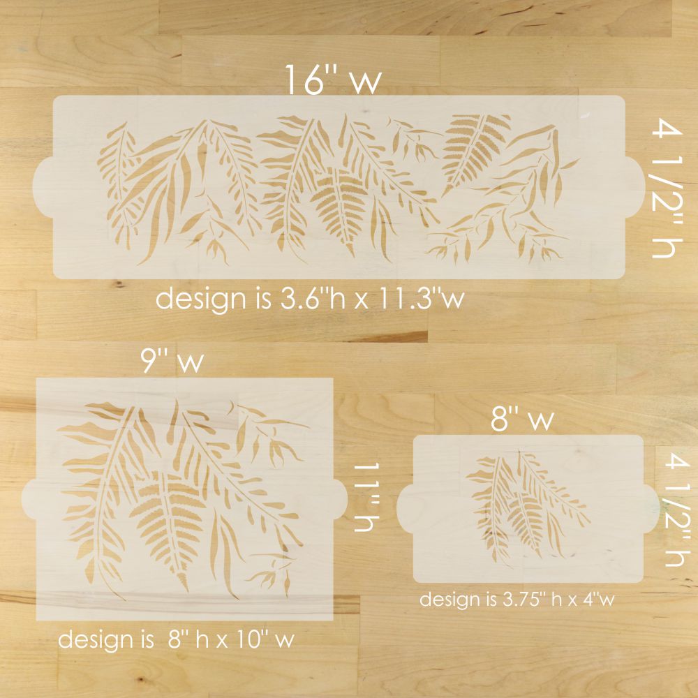 Vintage Botanicals Cake Side Stencil
