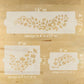 Autumn Wave Cake Stencil dimensions