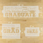 Grad Quotes Cake Side Stencil